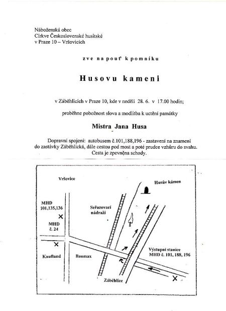 Pou k Husovu kameni